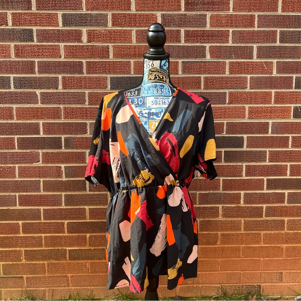 SHEIN Abstract Blouse